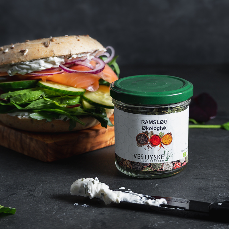 Bagel med hjemmerørt krydderflødeost