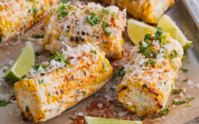 Elotes (grillet majs med topping)